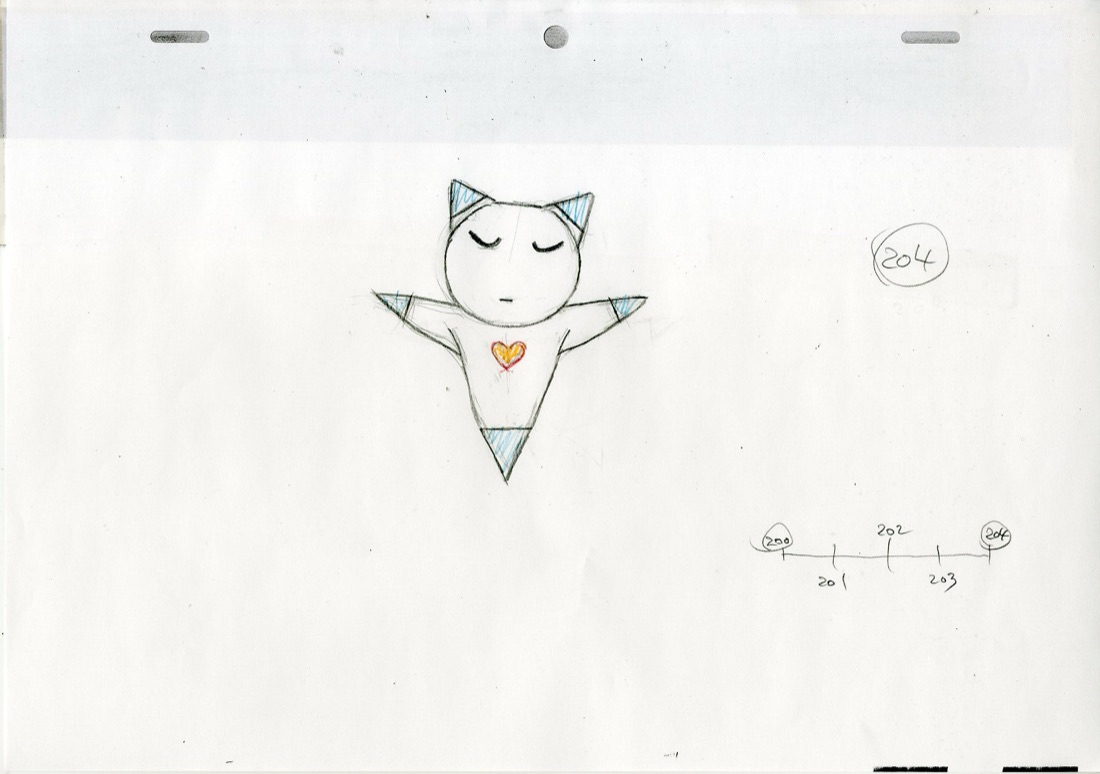 Pencil production drawing of Clione, sheet 204